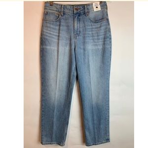 J.CREW NWT Curvy High-rise '90s Classic Straight  Blue Jeans in Scuttle wash